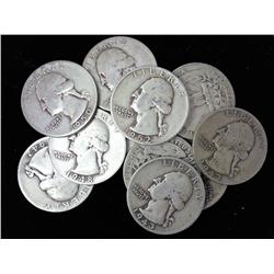 $3 Face Value Washington Silver Quarters