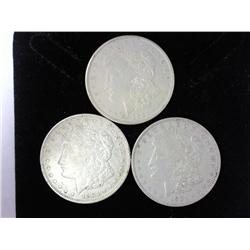 3 Morgan Silver Dollars (1921's)