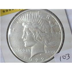 1922-D Peace Silver Dollar (UNC)