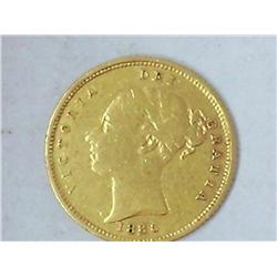 1886-S Australia Half Sovereign Gold (KM-5)