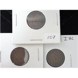 1904, 1905 And 1906 Indian Head Cents