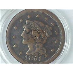 1851 US Large Cent