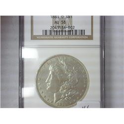 1883-O Morgan Silver Dollar NGC AU58
