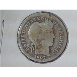 1907-O Barber Dime