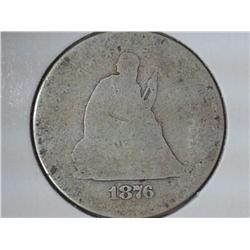 1876-S Seated Liberty Quarter