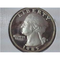 1985-S Washington Quarter Proof
