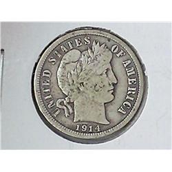 1914 Barber Dime