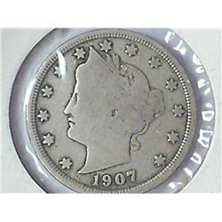1907 Liberty "V" Nickel