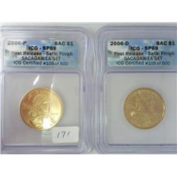 2006-P And D Sacagawea Dollar Set ICG SP69