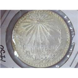 1944 Mexico Peso (BU) Silver