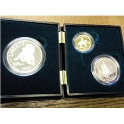 1995 Civil War 3 Coin Union Set (Proof)