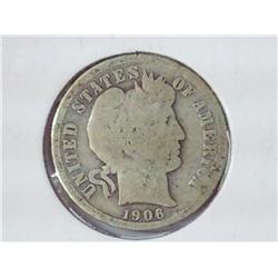 1906-D Barber Dime