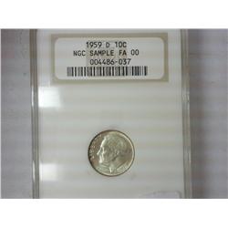 1959-D Roosevelt Dime NGC Sample Slab