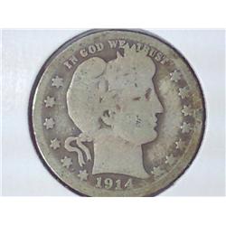 1914-D Barber Quarter
