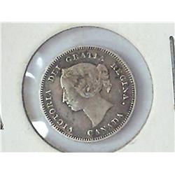 1890-H Canada Five Cents