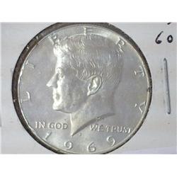 1969-D Kennedy Half (UNC) 40% Silver
