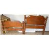 Image 1 : VINTAGE/ ANTIQUE SINGLE HEADBOARD & FOOTBOARD