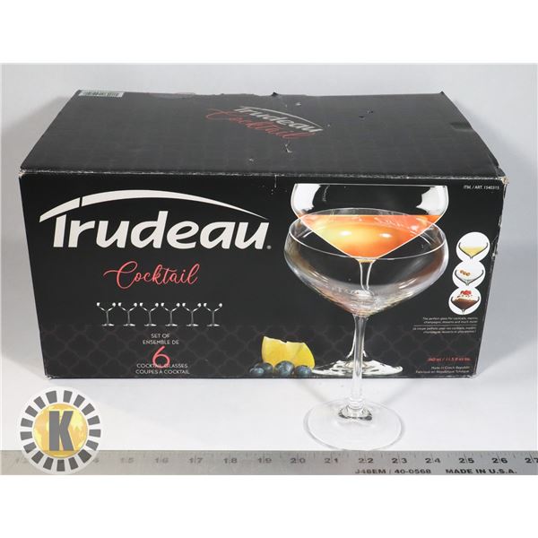 TRUDEAU COCKTAIL GLASSES 5 PACK