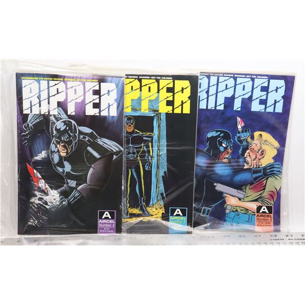 LOT OF 3 RIPPER COMICS