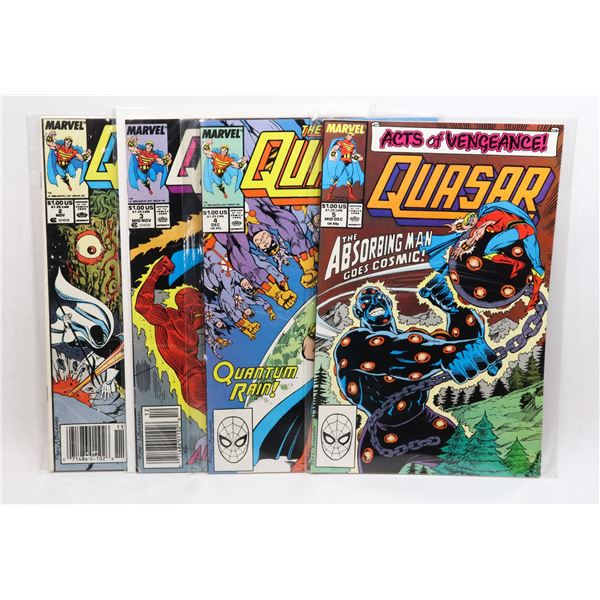 LOT OF 4 MARVEL QUASAR COMICS