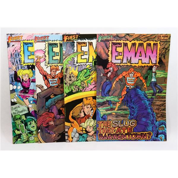 LOT OF 4 E-MAN COMICS