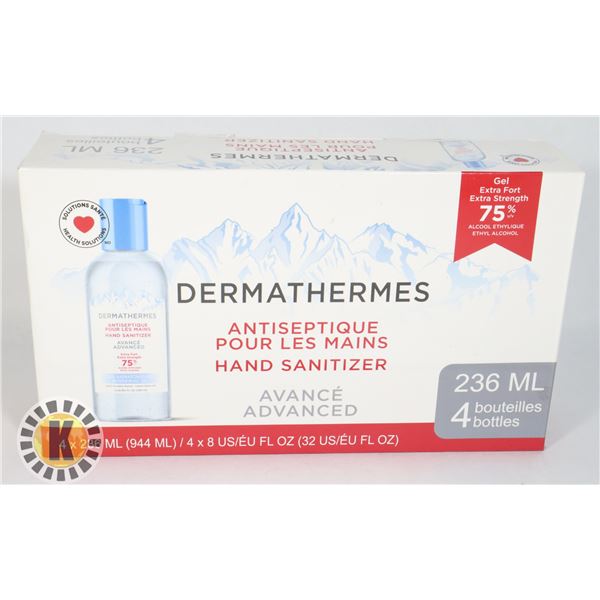 BOX OF DERMATHERMES HAND SANITIZER 4PK