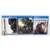 3 TRANSFORMER FILMS BLURAY