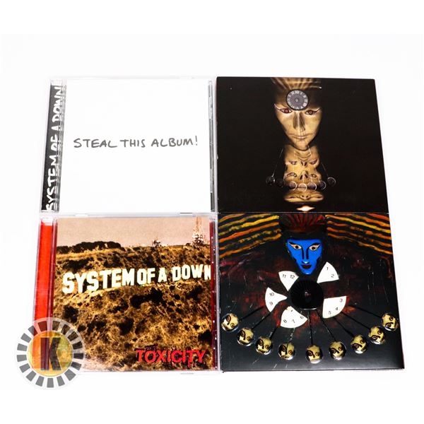 LOT OF 4 SYSTEM OF A DOWN  ALBUMS CD