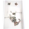 Image 1 : NEW RHINESTONE CAT THEME FASHION SET. INCLUDES