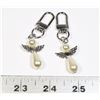 Image 1 : NEW FAUX PEARL ANGEL BAG CHARM SET