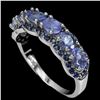 Image 2 : Natural Tanzanite & Sapphire Ring