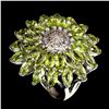 Image 2 : Natural Unheated Peridot Sapphire Ring