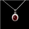 Image 2 : Natural Pigeon Blood Red Ruby Necklace