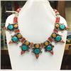 Image 1 : Tibet Natural Stone Tribal Queen Royal Necklace