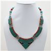 Image 1 : Tibet Natural Stone Tribal Queen Royal Necklace