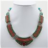 Image 1 : Tibet Natural Stone Tribal Queen Royal Necklace