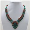 Image 1 : Tibet Natural Stone Tribal Queen Royal Necklace