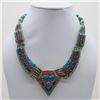 Image 1 : Tibet Natural Stone Tribal Queen Royal Necklace