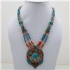 Image 1 : Tibet Natural Stone Tribal Queen Royal Necklace