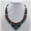Image 1 : Tibet Natural Stone Tribal Queen Royal Necklace