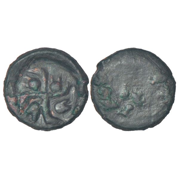 Ancient India: Taxila, copper coin of post-Mauryan period, 'Swastika' type, PAIC 1454, 2.14g.