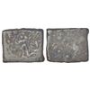 Image 1 : Ancient India: Mathura, arsenical bronze coin of Gomitra, rectangular shape, PAIC 1262, 7.33g.