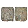 Image 1 : Ancient India: Satavahanas - Kosikiputa Siri Satakani, fractional copper coin, elephant type, 1.79g.