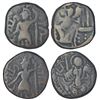 Image 1 : Ancient India: Hephthalites/White Huns - two copper coins of Mihirakula, Taxila/Kashmir type,