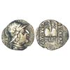 Image 1 : Ancient World: Graeco-Baktrian Kingdom - silver obol of Eukratides I, BN serie 9B, 0.76g.