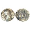 Image 1 : Ancient World: Graeco-Baktrian Kingdom - silver obol of Eukratides I, BN serie 9C, 0.59g.