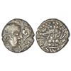 Image 1 : Medieval India: Early Gujarat - base silver drachm imitating Gupta coin design, PAIC 3762, 1.14g.
