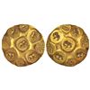 Image 1 : Medieval India: Western Gangas, gold punch-marked Gadyana, 3.72g, Height: 19.06mm, Width: 18.23mm.