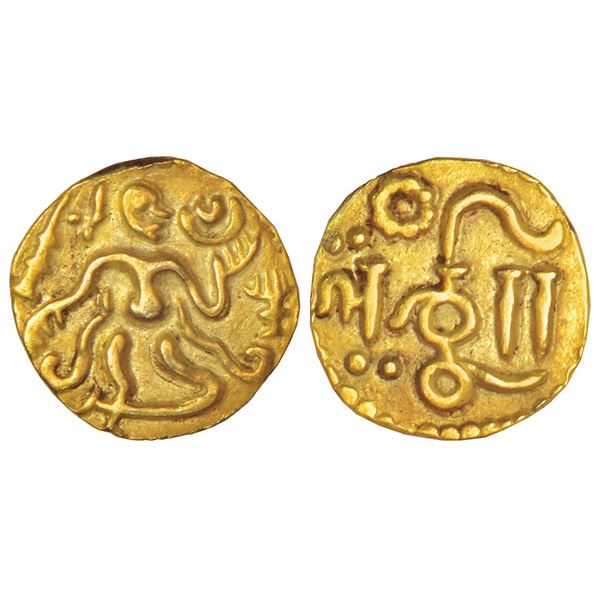 Medieval India: Sri Lanka (Ceylon), anonymous coinage (970-1070 AD), gold ¼ kahavanu, 1.04g.