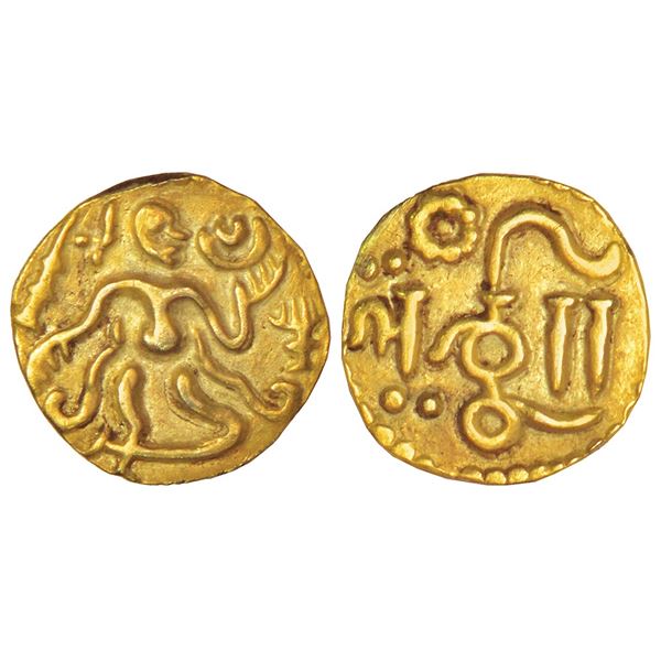 Medieval India: Sri Lanka (Ceylon), anonymous coinage (970-1070 AD), gold ¼ kahavanu, 1.04g.